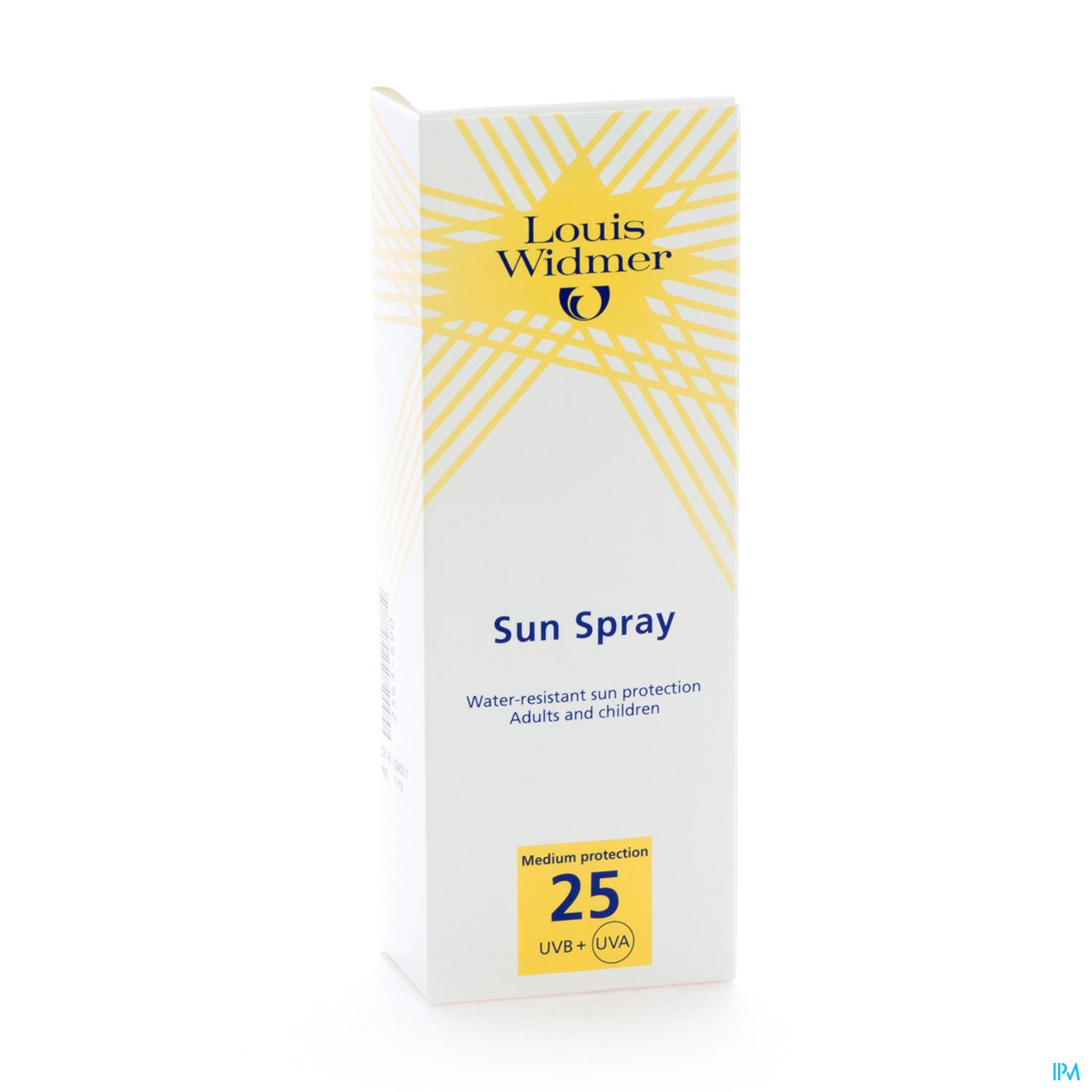 Widmer Sun Spray 25 Parf Fl 150ml