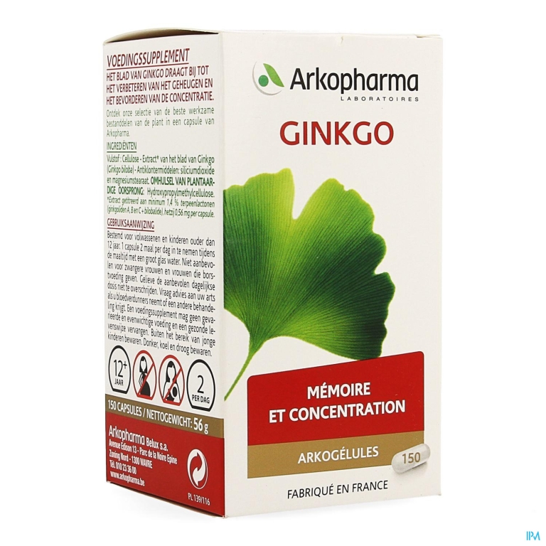 Arkocaps Ginkgo Biloba Plantaardig 150 Cfr 3733110