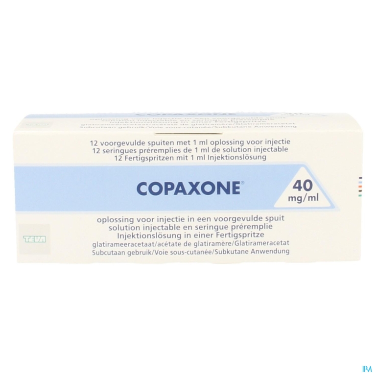 Copaxone 40mg/ml Opl Inj Voorgevulde Spuit 12