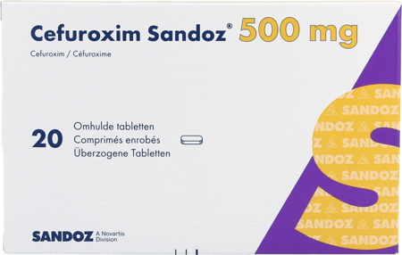 b2bd7a0a47eb8ecddb42bf3ee2eb01cf Cefuroxim Sandoz 500mg Film Omhulde 20