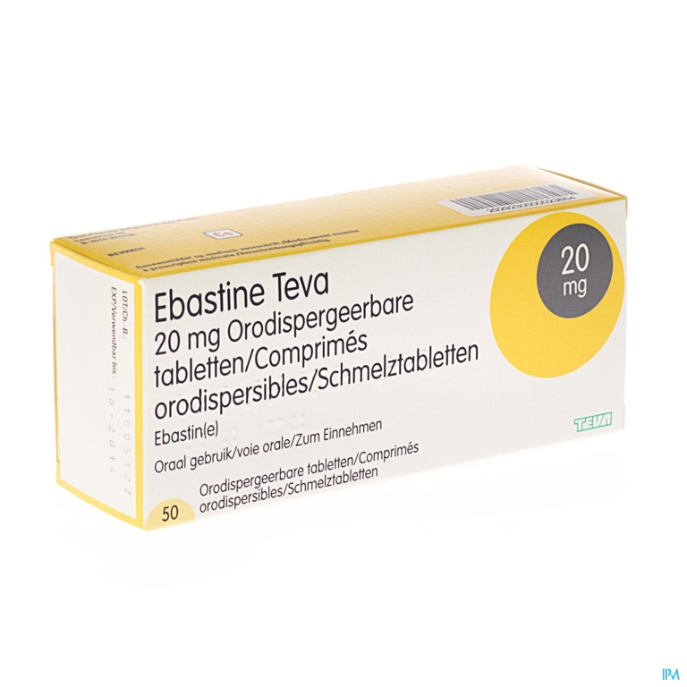 Ebastine 20mg Teva Comp Odt 50 X 20mg