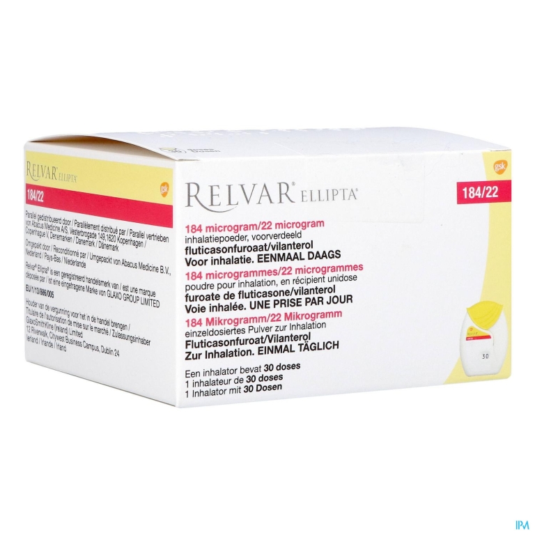 Relvar Ellipta 184/22mcg Abacus Pdr Inhal 1x30dose