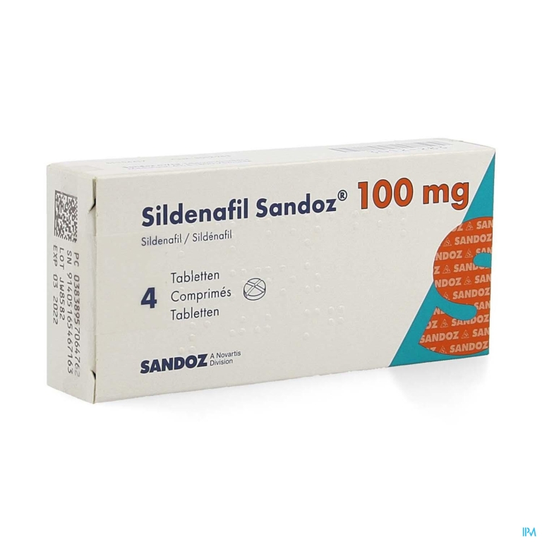 Sildenafil Sandoz 100mg Filmomh Tabl 4x100mg