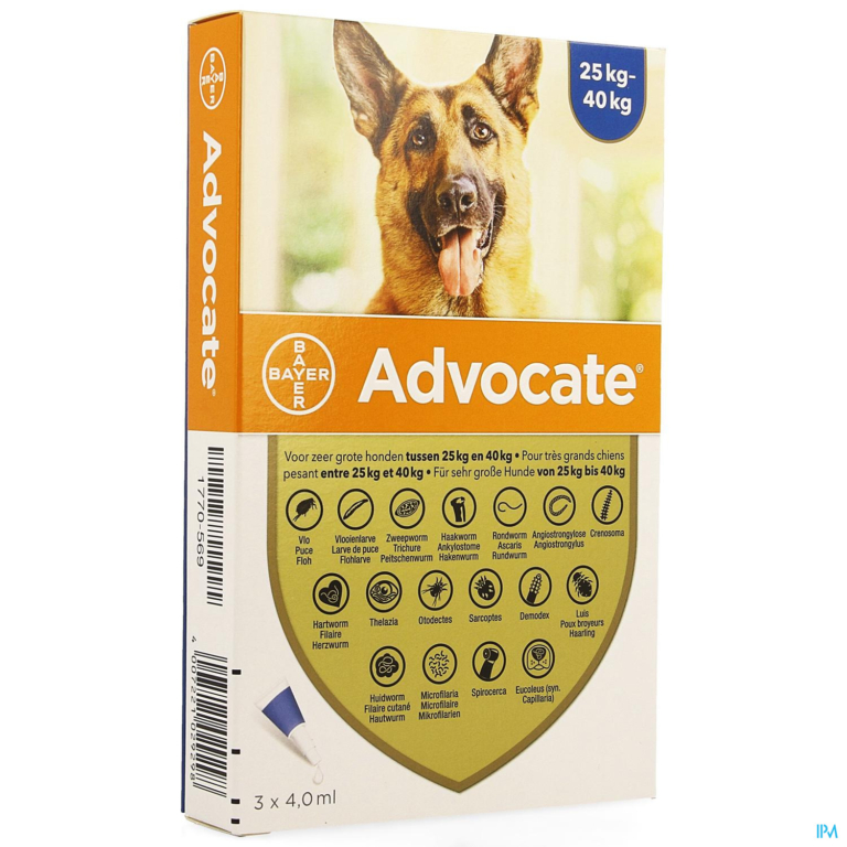 Advocate Spot On Opl Zeer Gr.hond >25-40kg Pipet 3