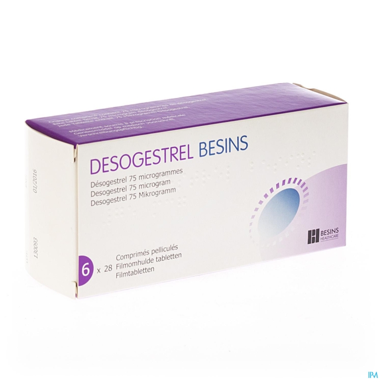 Desogestrel Omhulde Tabl 168 X 75 Mcg