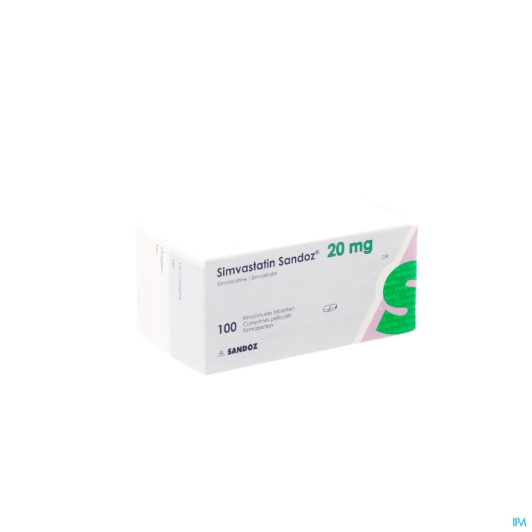 Simvastatine Sandoz 20mg Impexeco Film.tabl 100