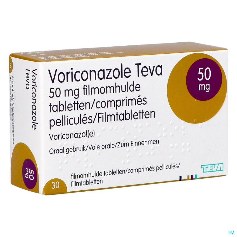 Voriconazole Teva 50mg Filmomh Tabl 30 X 50mg