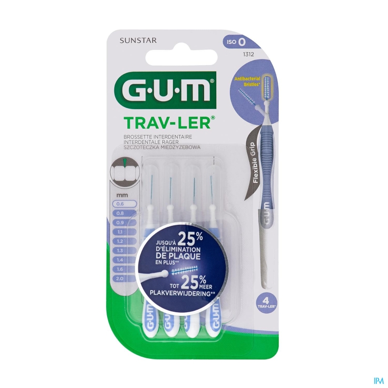 Gum Trav-ler Interdent.borsteltje 0,6mm 4 1312m4