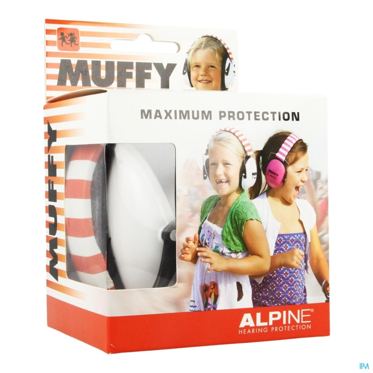 Alpine Muffy Koptelefoon Kids Wit/rood
