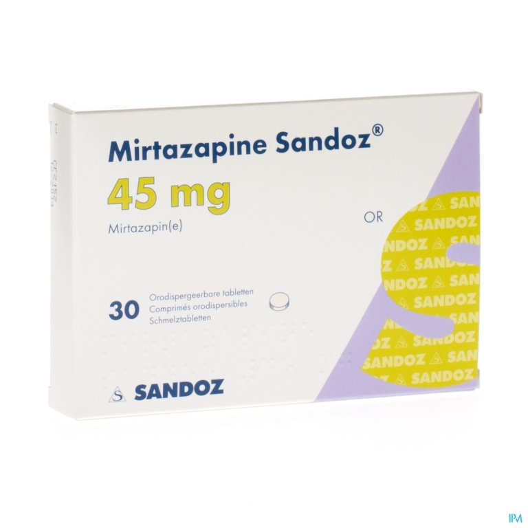 Mirtazapine Sandoz 45mg Orodisp Tabl 30