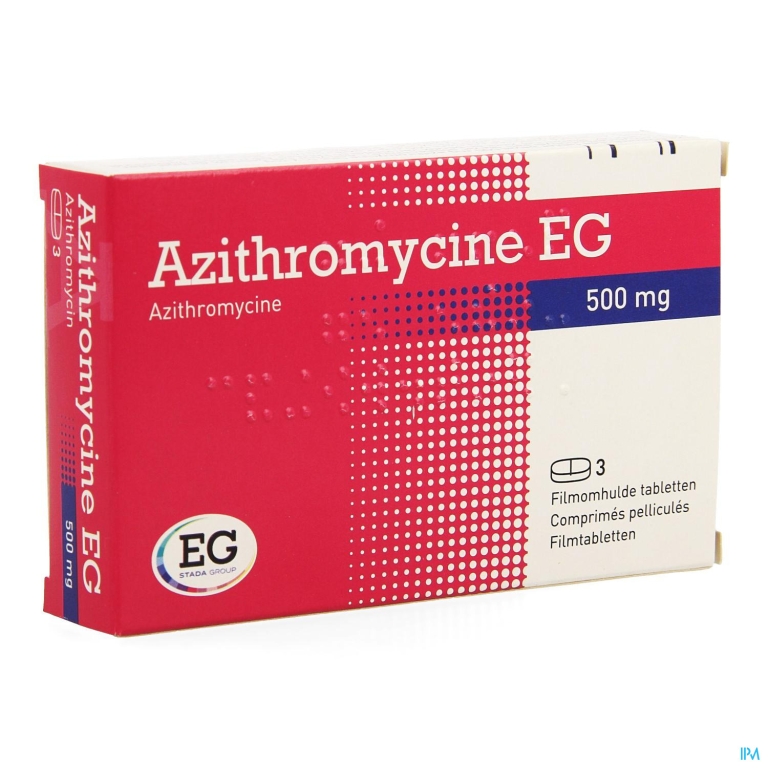 Azithromycine 500 Mg EG Tabl Omhulde  3X500 Mg