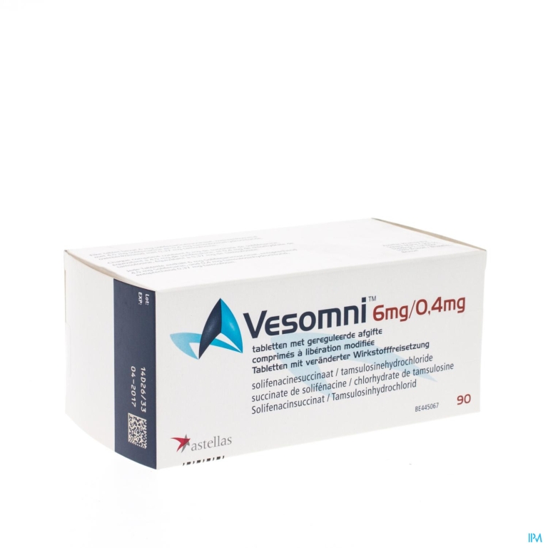 Vesomni 6mg/0,4mg Tabl Met Gereguleerde Afg 90