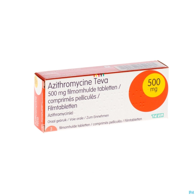 Azithromycine 500mg Teva Tabl Omhulde 3×500 mg