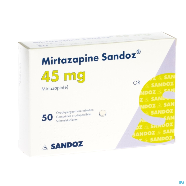 Mirtazapine Sandoz 45mg Orodisp Tabl 50