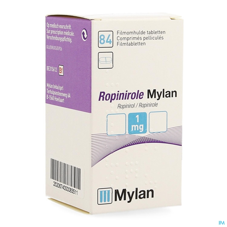 Ropinirole Mylan 1mg Comp 84 X 1mg