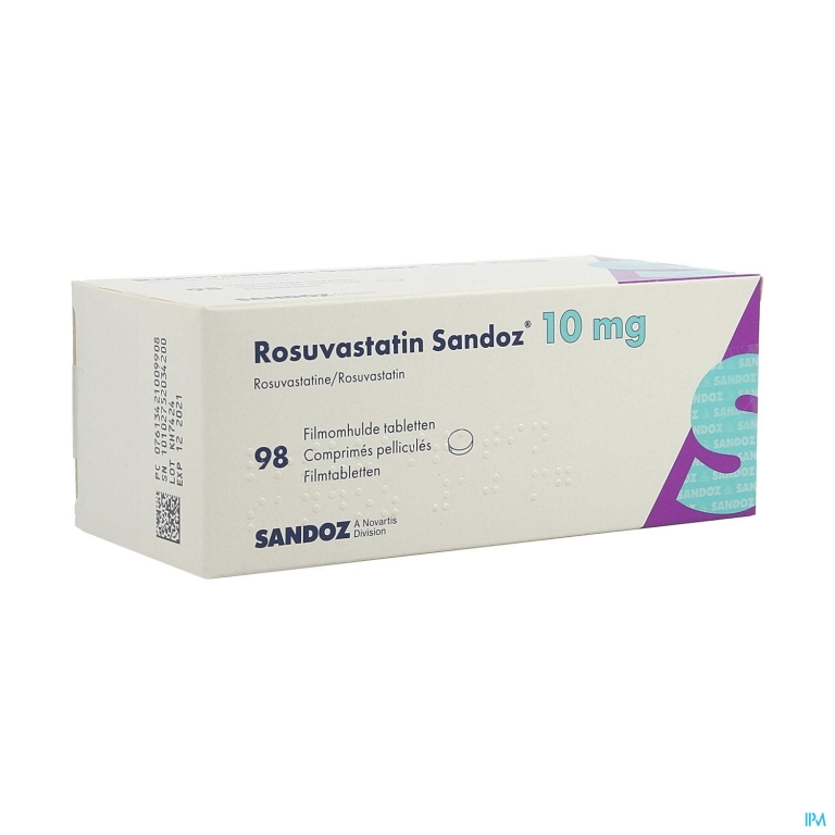 Rosuvastatin Sandoz 10mg Film.tabl 98 Opa/alu/pvc