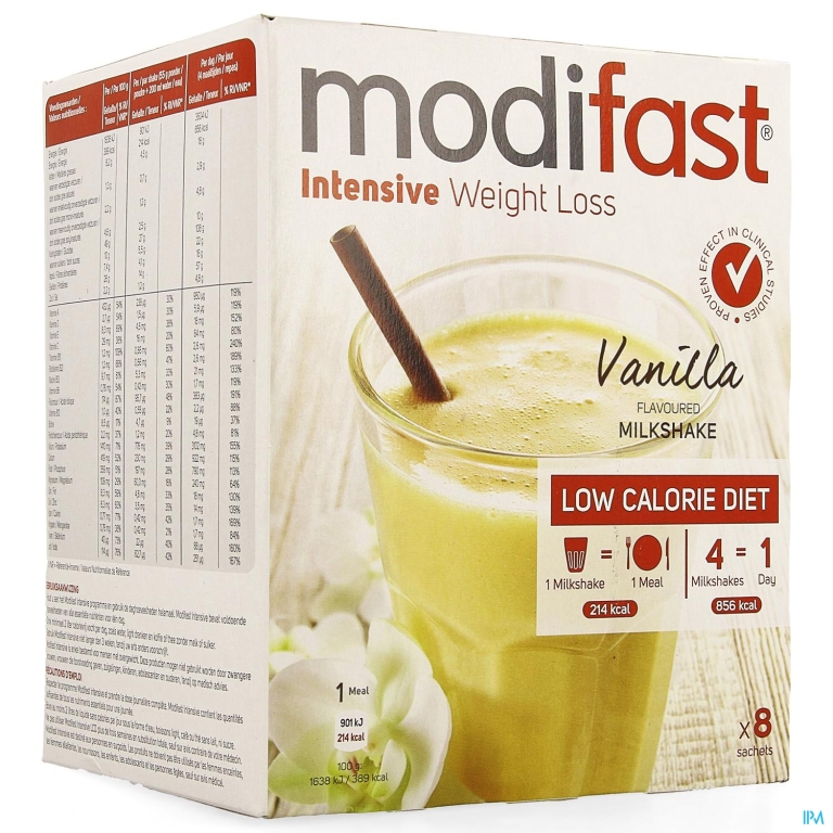 Modifast Intensive Vanilla Flavoured Milksh. 8x55g