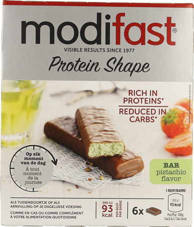 Modifast Protiplus Reep Chocolade-pistache 162g