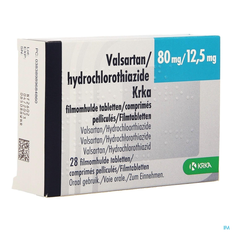 Valsartan Hct Krka 80mg/12,5mg Filmomh Tabl 28