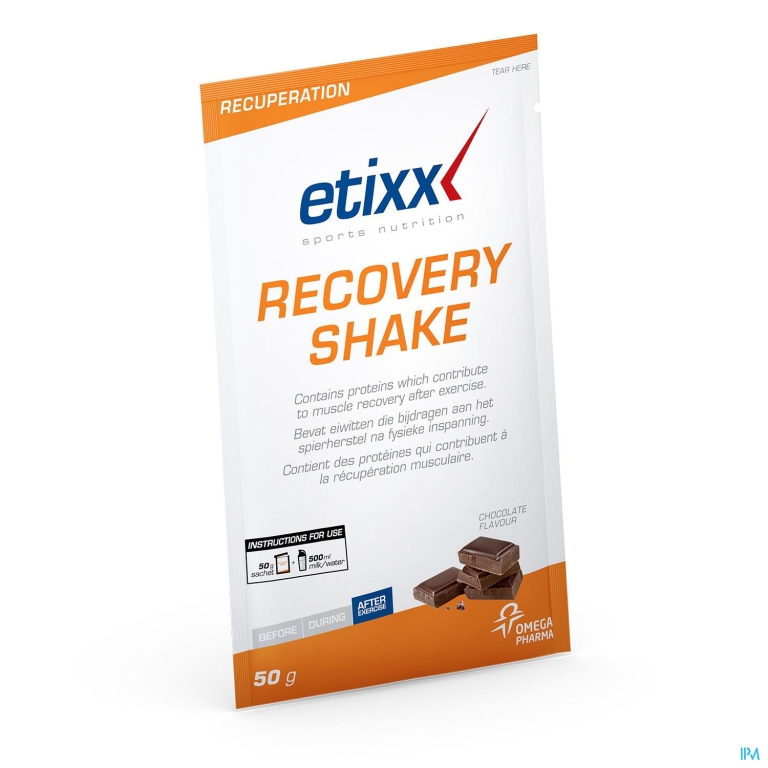 Etixx Recovery Shake Chocolade 1x50g