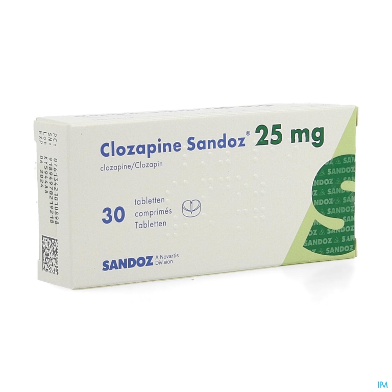 Clozapine Sandoz Comp 30 X 25mg