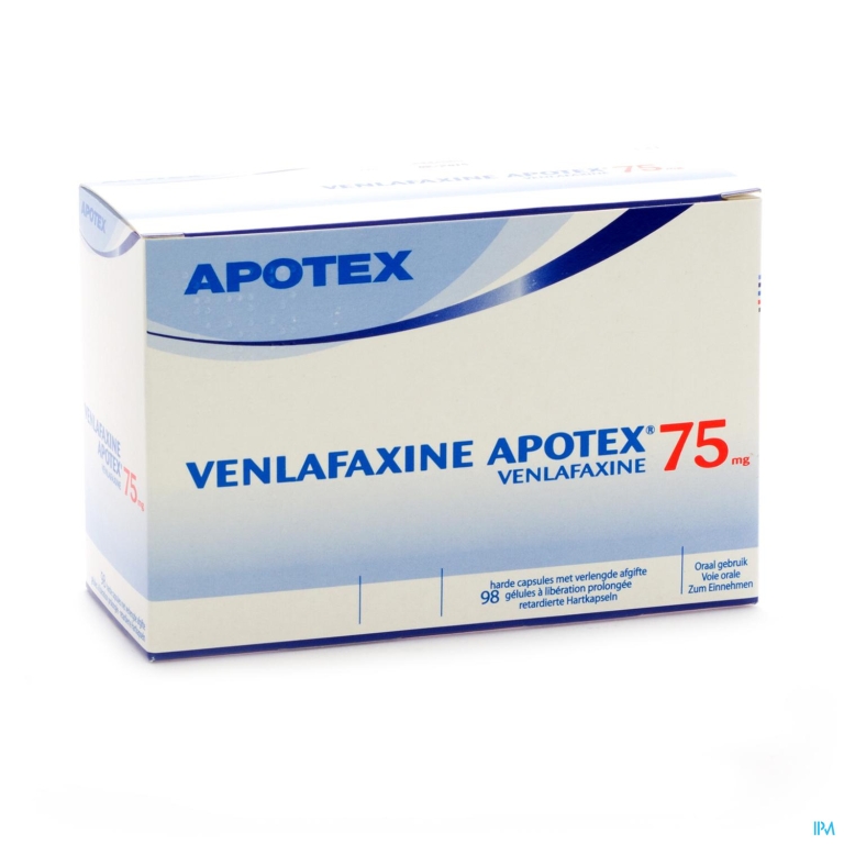 Venlafaxine Apotex 75mg Caps Verlengde Afgifte 98