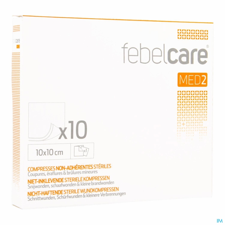 Febelcare Med2 Komp.n/inkl. Ster. 10,0×10,0cm 10×1
