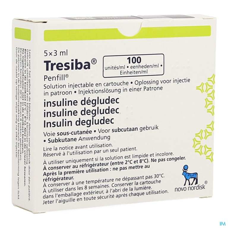 Tresiba 100e/ml Opl Inj In Patroon 5 X 3ml