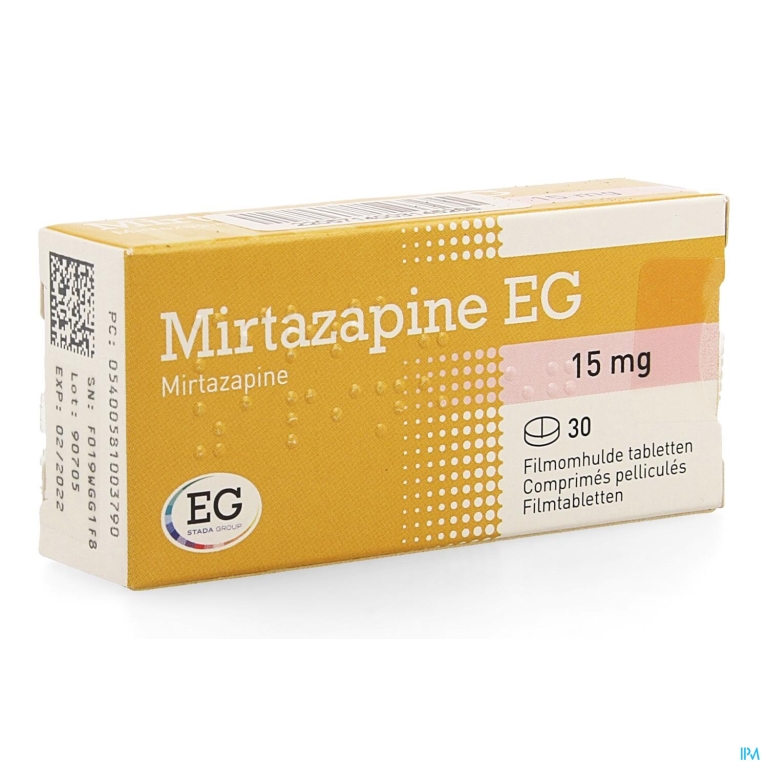 Mirtazapine EG 15Mg Tabl Pell  30X15Mg