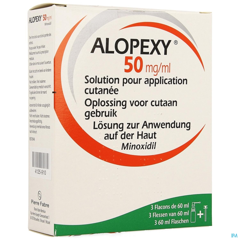 Alopexy 50mg/ml Opl Cutaan Gebruik Fl 3x60ml