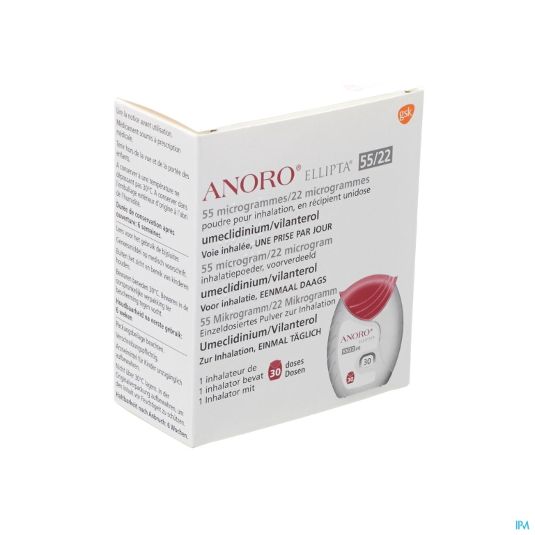 Anoro Ellipta 55/22mcg Pulv Inhal Multidose 30