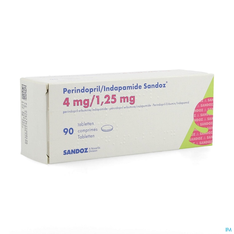 Perindopril/indapamide Sandoz Tabl 90x4mg/1,250mg