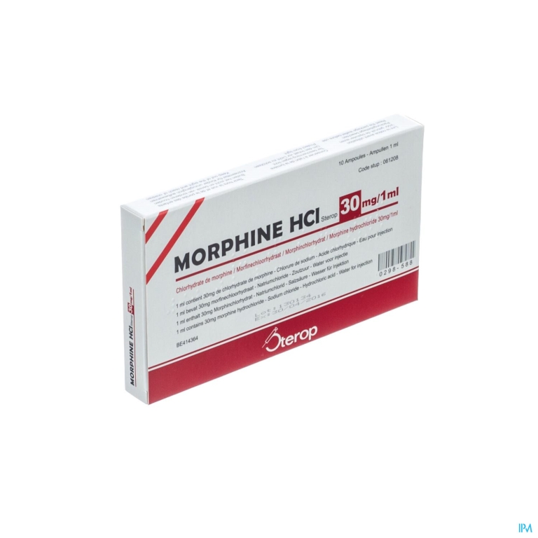 Morphine Hcl Amp 10 X 30mg/1ml