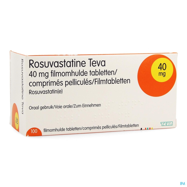 Rosuvastatine Teva 40mg Filmomh Tabl 100