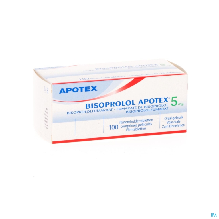 Bisoprolol Apotex 5mg Deelbare Filmomh Tabl 100