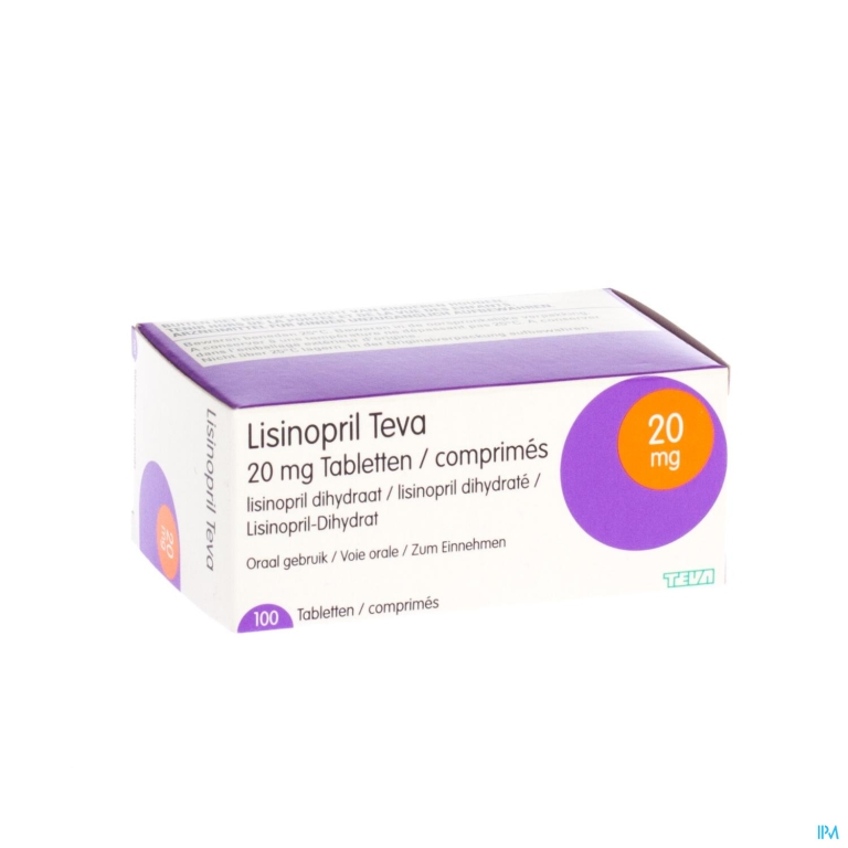 Lisinopril Teva Tabl 100 X 20mg