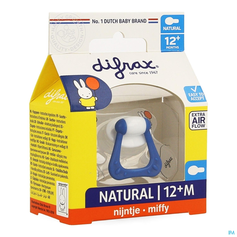 Difrax Fopspeen Natural 12+ Nijntje