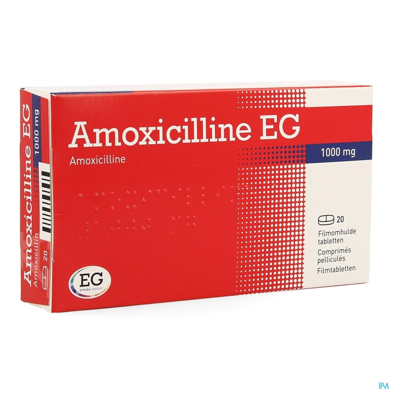 Amoxicilline EG Tabl 20X1000Mg