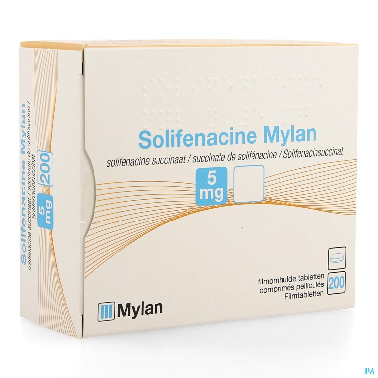 Solifenacine Mylan 5mg Filmomh Tabl 200 X 5mg