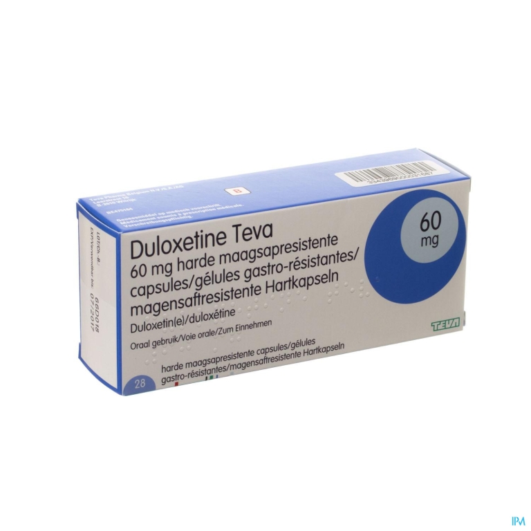 Duloxetine Teva 60mg Maagsapresist Caps 28 X 60mg