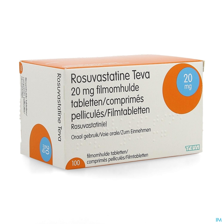 Rosuvastatine Teva 20mg Filmomh Tabl 100