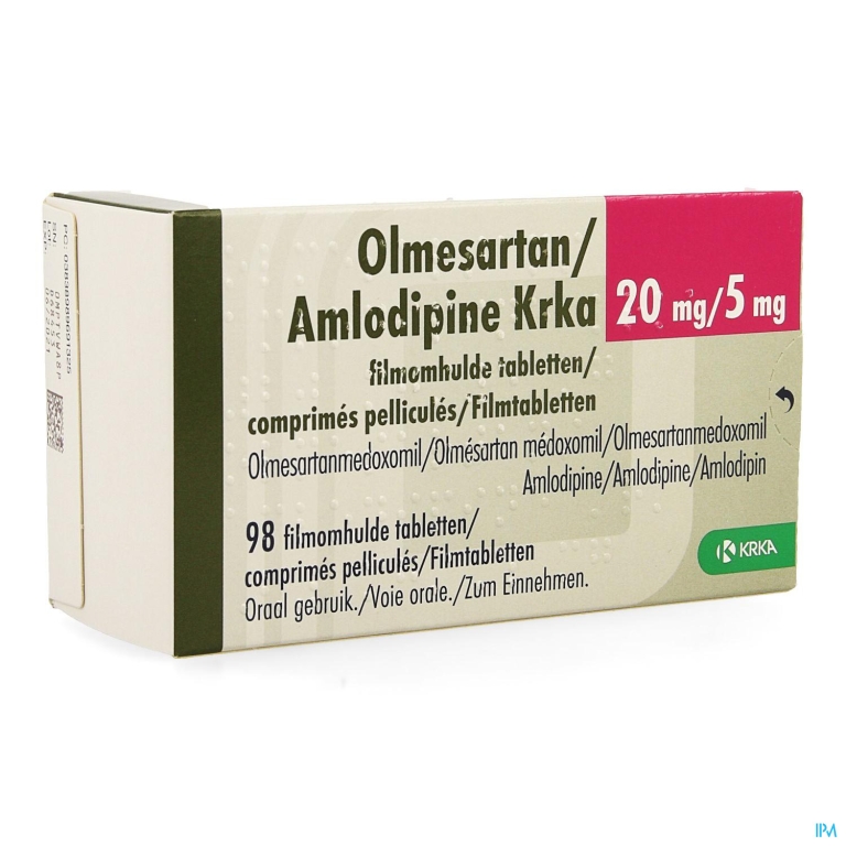 Olmesartan Amlodipine Krka 20/ 5mg Filmomh Tabl 98