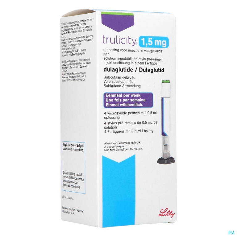 Trulicity 1,5mg Abacus Sol Inj Voorgevulde Pen 4