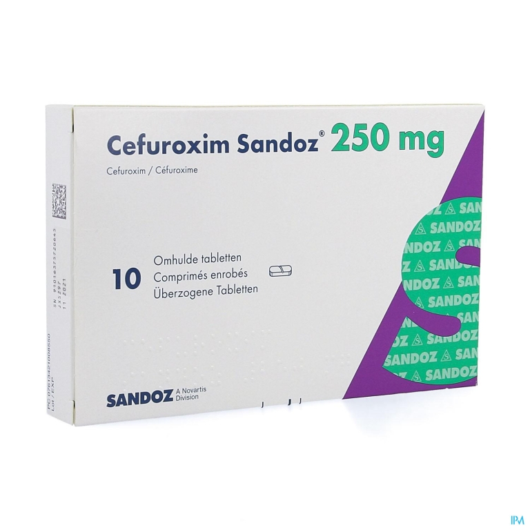 Cefuroxime Sandoz 250mg Comp 10