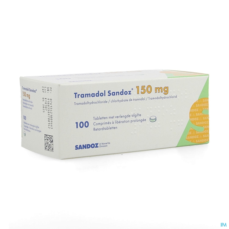 Tramadol 150 Sandoz Tabl Verl Afgifte 100 X 150mg