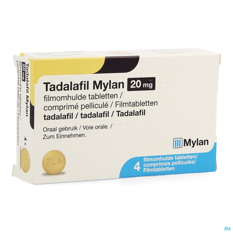 Tadalafil Mylan 20mg Filmomh Tabl 4 X 20mg