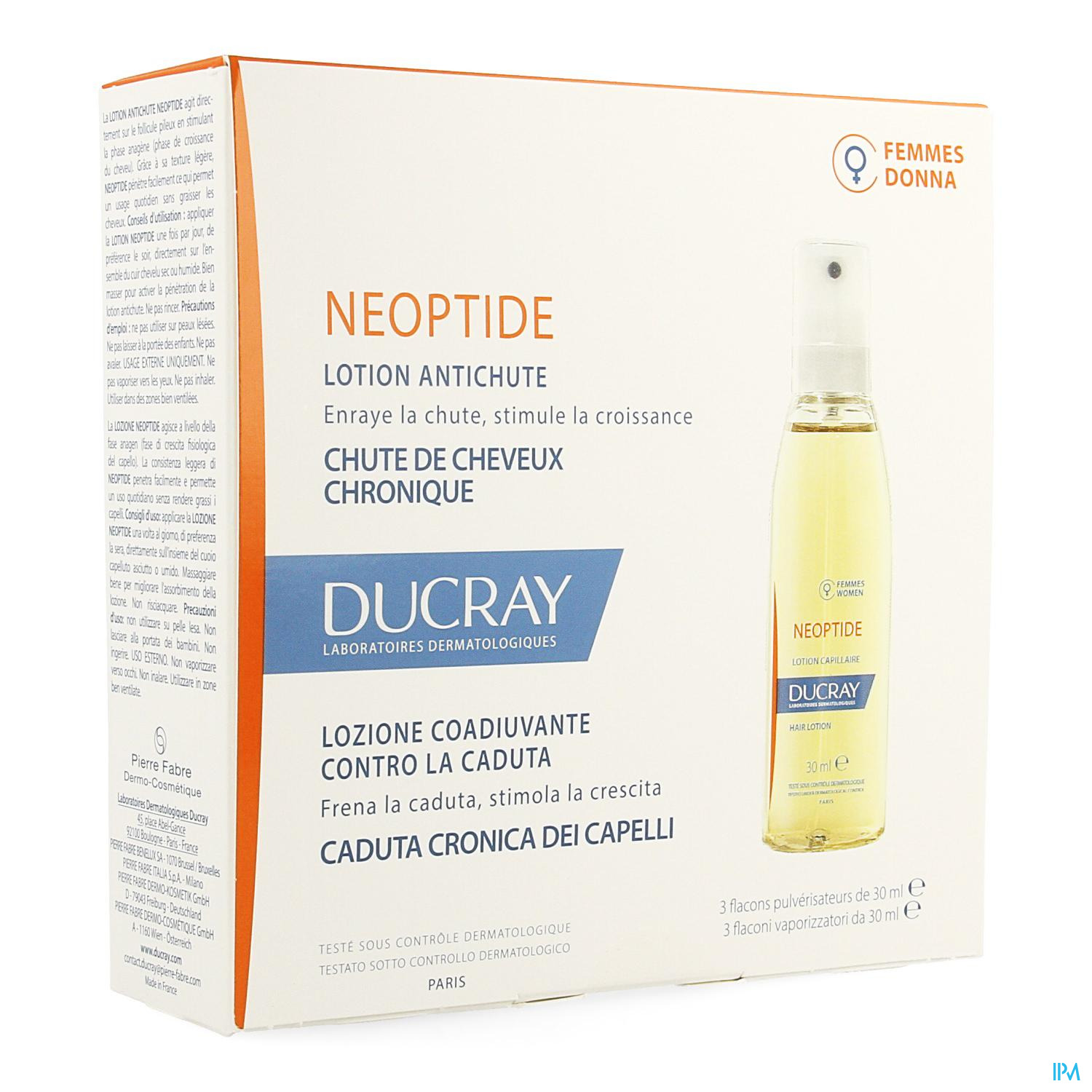 Ducray Neoptide Tegen Haaruitval Lotion 3x30ml
