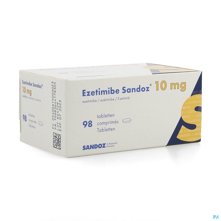 Ezetimibe Sandoz 10mg Comp 98 X 10mg