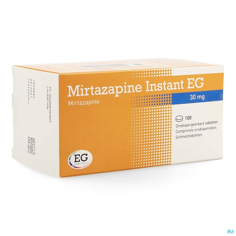 Mirtazapine EG Instant 30 Mg Orodisp Tabl 100