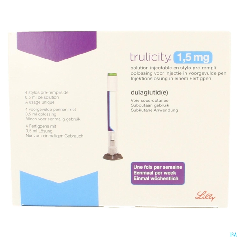 Trulicity 1,50mg/0,5ml Opl Inj Voorgevulde Pen 4